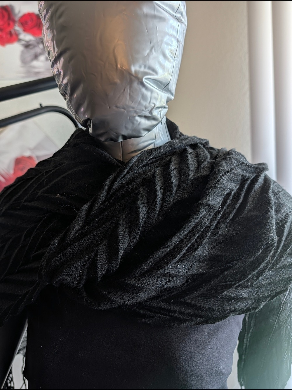 ❤️7 for $35 : Black Chevron Pleated Scarf - Picture 6 of 11